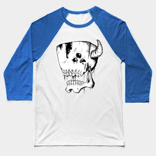 Demonic skull Baseball T-Shirt